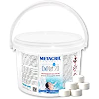 Metacril oxígeno Activo en Pastillas de 20 g – OXI Net 20 kg. 3 - Ideal para Piscina o hidromasaje (Teuco- Jacuzzi…
